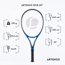 ARTENGO TR930 SPIN 25 JUNIOR 11 ARTENGO TR930 SPIN 25 JUNIOR -Sports De Balle artengo tr930 spin 25 junior 2