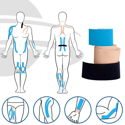 Axion Kinesiology Tapes Set De 3 Pièces - En Bleu, Beige, Noir 4 Axion Kinesiology Tapes Set De 3 Pièces - En Bleu, Beige, Noir – Image 2