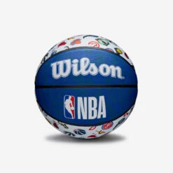 Ballon De Basketball NBA Taille 7 - Wilson Team Tribute S7 Bleu Blanc