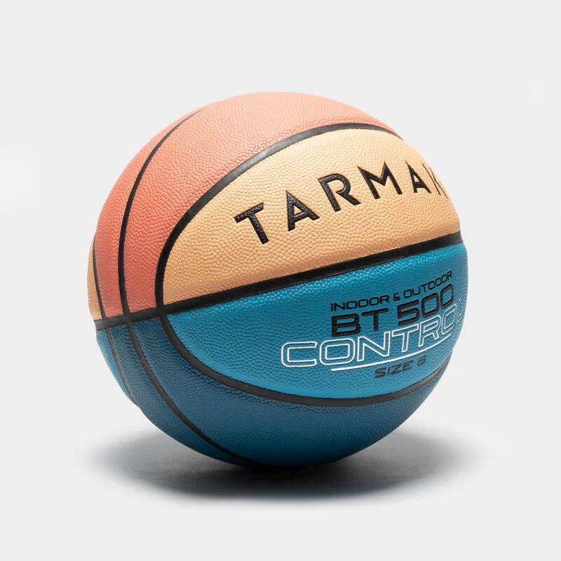 Ballon De Basketball Taille 6 - BT500 Bleu Orange 5 Ballon De Basketball Taille 6 - BT500 Bleu Orange – Image 3