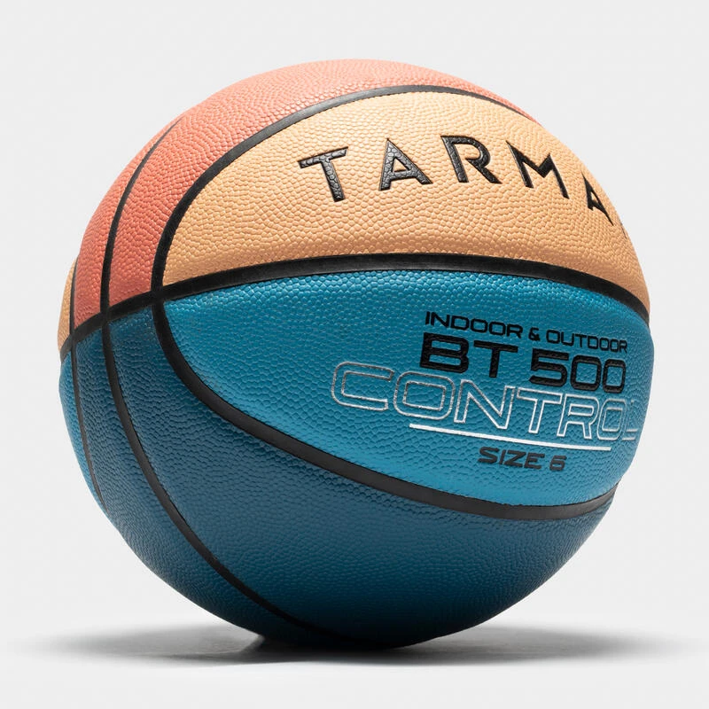 Ballon De Basketball Taille 6 - BT500 Bleu Orange 6 Ballon De Basketball Taille 6 - BT500 Bleu Orange – Image 4