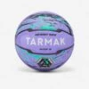 Ballon De Basketball Taille 6 - R500 Violet Turquoise -Sports De Balle ballon de basketball taille 6 r500 violet turquoise