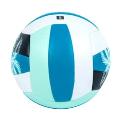 Ballon De Beach Volley 100 Classic Cousu Taille 5 Bleu Palmier -Sports De Balle ballon de beach volley 100 classic cousu taille 5 bleu palmier 2