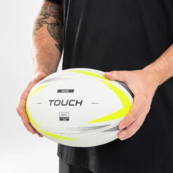 Ballon De Rugby Taille 4 - R500 Touch Wet Grip Blanc -Sports De Balle ballon de rugby taille 4 r500 touch wet grip blanc 4