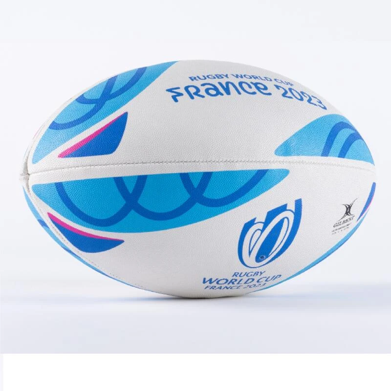 Ballon De Rugby Taille 5 - Gilbert Rwc2023 Supporter Blanc Bleu 6 Ballon De Rugby Taille 5 - Gilbert Rwc2023 Supporter Blanc Bleu – Image 4