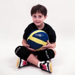 Ballon De Volleyball V100 Soft 200 - 220 G Pour Les 6 à 9 Ans - Bleu/Jaune