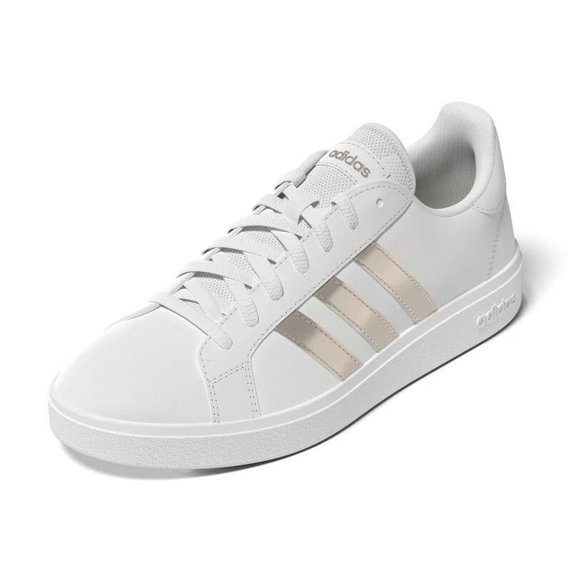 BASKETS DE MARCHE FEMME ADIDAS COURT BASE BLANCHE ARGENT 6 BASKETS DE MARCHE FEMME ADIDAS COURT BASE BLANCHE ARGENT – Image 4