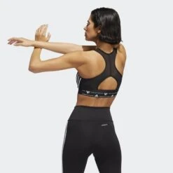 Brassière Adidas Powerreact Training Medium-Support 3-Stripes -Sports De Balle brassiere adidas powerreact training medium support 3 stripes 3