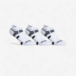 Artengo CHAUSSETTES DE TENNIS BASSE RS 560 BLANC NOIR LOT DE 3