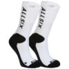 Chaussettes De Volley-ball Mid V500 Blanches Et Navy -Sports De Balle chaussettes de volley ball mid v500 blanches et navy
