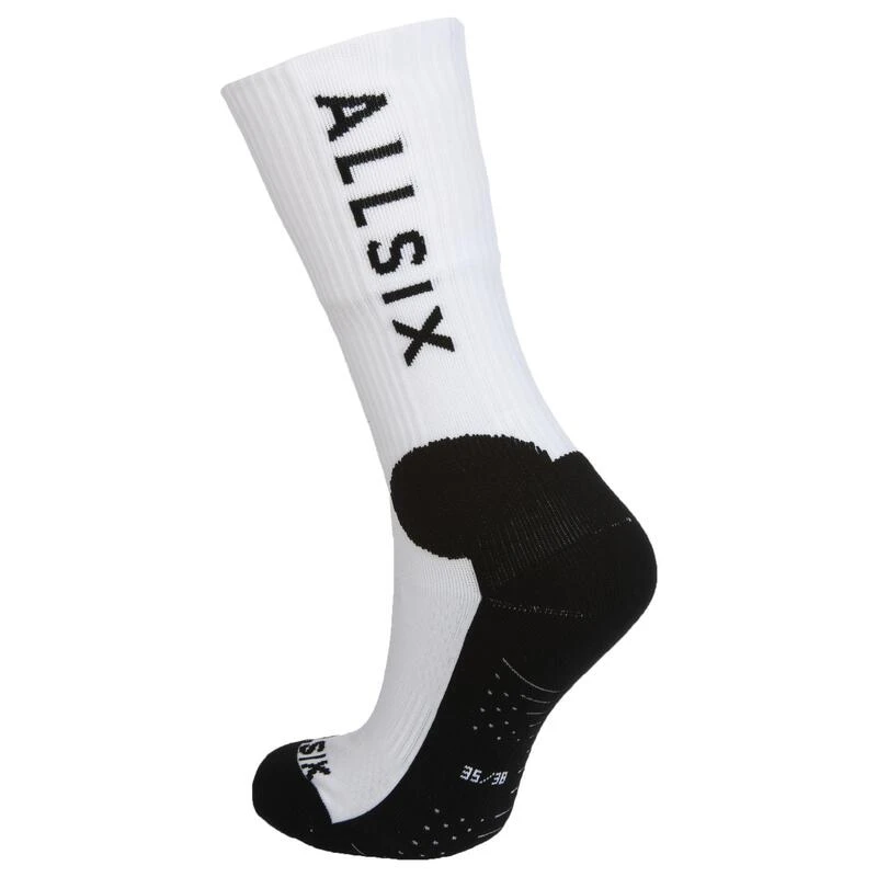 Chaussettes De Volley-ball Mid V500 Blanches Et Navy 5 Chaussettes De Volley-ball Mid V500 Blanches Et Navy – Image 3