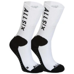 Chaussettes De Volley-ball Mid V500 Blanches Et Navy