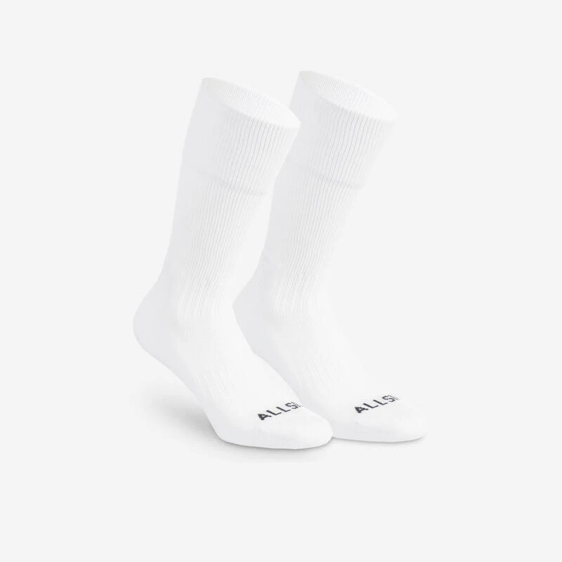 Chaussettes De Volley-ball VSK500 Mid Blanches 3 Chaussettes De Volley-ball VSK500 Mid Blanches