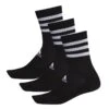 CHAUSSETTES HAUTES ADIDAS NOIRES TROIS BANDES NOIRES LOT DE 3 -Sports De Balle chaussettes hautes adidas noires trois bandes noires lot de 3