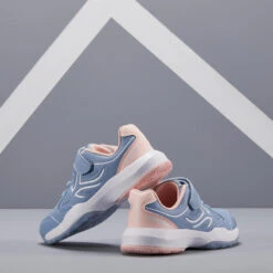 Artengo CHAUSSURE DE TENNIS ENFANT TS530 SCRATCH GRIS ROSE -Sports De Balle chaussure de tennis enfant ts530 scratch gris rose 4
