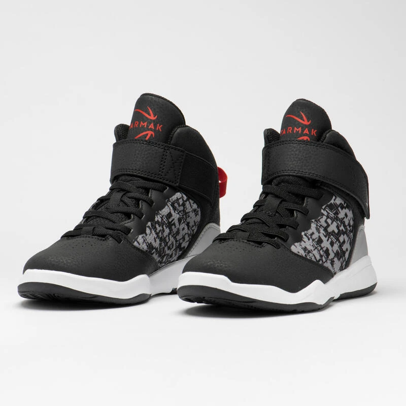 CHAUSSURES DE BASKETBALL ENFANT DEBUTANT - SE100 NOIR 4 CHAUSSURES DE BASKETBALL ENFANT DEBUTANT - SE100 NOIR – Image 2