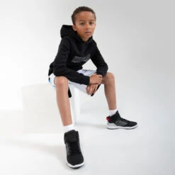 CHAUSSURES DE BASKETBALL ENFANT DEBUTANT - SE100 NOIR 16 CHAUSSURES DE BASKETBALL ENFANT DEBUTANT - SE100 NOIR -Sports De Balle chaussures de basketball enfant debutant se100 noir 6