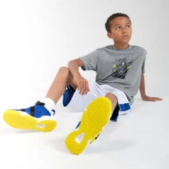 CHAUSSURES DE BASKETBALL ENFANT - EASY X BLEU JAUNE -Sports De Balle chaussures de basketball enfant easy x bleu jaune 6