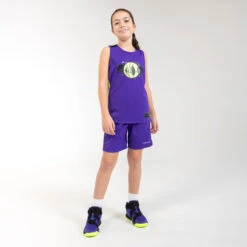 CHAUSSURES DE BASKETBALL ENFANT - EASY X VIOLET JAUNE -Sports De Balle chaussures de basketball enfant easy x violet jaune 5