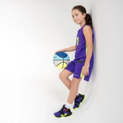 CHAUSSURES DE BASKETBALL ENFANT - EASY X VIOLET JAUNE -Sports De Balle chaussures de basketball enfant easy x violet jaune 6