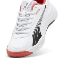 Chaussures De Padel NOVA Smash Enfant Et Adolescent PUMA White Black Active Red -Sports De Balle chaussures de padel nova smash enfant et adolescent puma white black active red 5