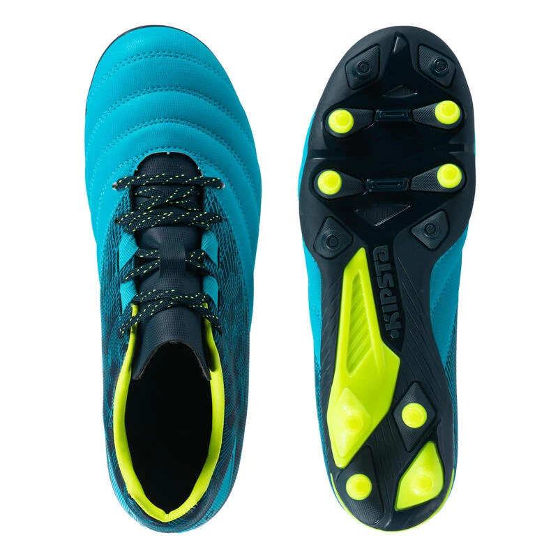 CHAUSSURES DE RUGBY MOULÉES TERRAIN SEC R500 ENFANT Bleu 5 CHAUSSURES DE RUGBY MOULÉES TERRAIN SEC R500 ENFANT Bleu – Image 3
