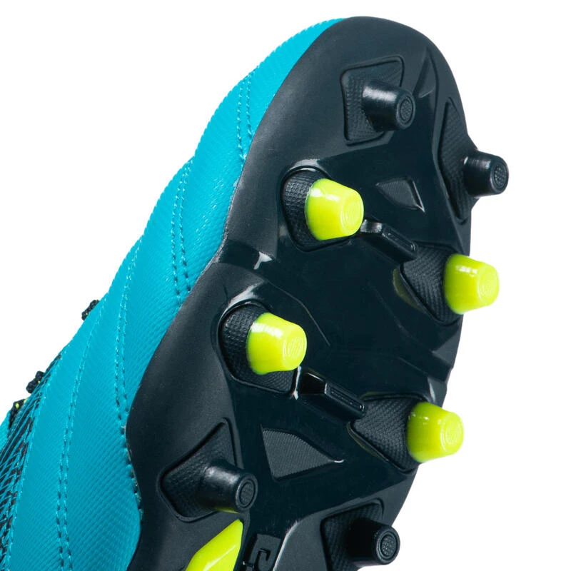 CHAUSSURES DE RUGBY MOULÉES TERRAIN SEC R500 ENFANT Bleu 8 CHAUSSURES DE RUGBY MOULÉES TERRAIN SEC R500 ENFANT Bleu – Image 6