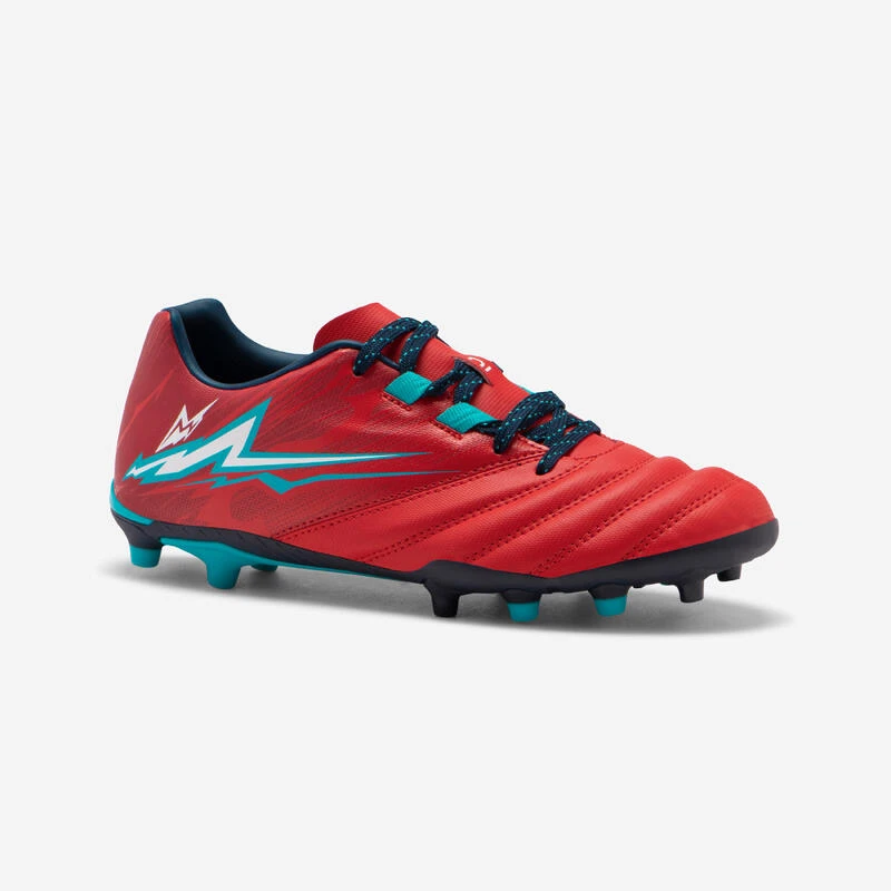 CHAUSSURES DE RUGBY MOULÉES TERRAIN SEC R500 ENFANT Rouge 3 CHAUSSURES DE RUGBY MOULÉES TERRAIN SEC R500 ENFANT Rouge