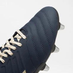 Chaussures De Rugby Vissées Homme - IMPACT R500 SG8 Bleu Marine Beige -Sports De Balle chaussures de rugby vissees homme impact r500 sg8 bleu marine beige 2