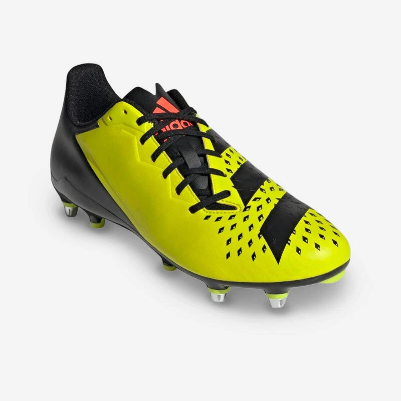 ADIDAS Chaussures De Rugby Vissées Hybride Terrain Gras Adulte - MALICE SG Jaune Noir 3 ADIDAS Chaussures De Rugby Vissées Hybride Terrain Gras Adulte - MALICE SG Jaune Noir