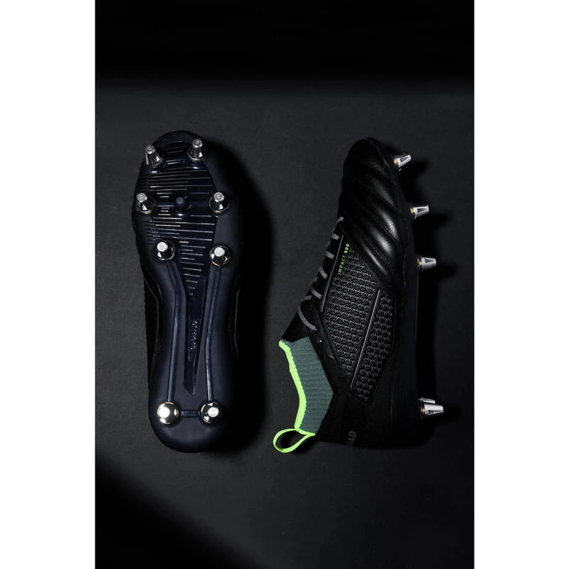 CHAUSSURES DE RUGBY VISSÉES TERRAIN GRAS IMPACT R900 8 Crampons HOMME NOIRE 8 CHAUSSURES DE RUGBY VISSÉES TERRAIN GRAS IMPACT R900 8 Crampons HOMME NOIRE – Image 6
