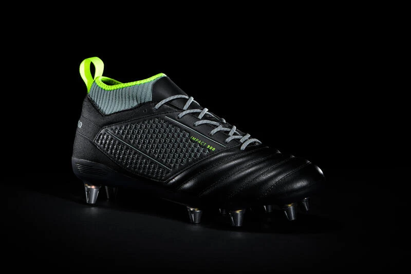 CHAUSSURES DE RUGBY VISSÉES TERRAIN GRAS IMPACT R900 8 Crampons HOMME NOIRE 9 CHAUSSURES DE RUGBY VISSÉES TERRAIN GRAS IMPACT R900 8 Crampons HOMME NOIRE – Image 7