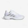 ADIDAS Chaussures De Tennis Femme Terre Battue - Courtjam Control Blanc Argent -Sports De Balle chaussures de tennis femme terre battue courtjam control blanc argent