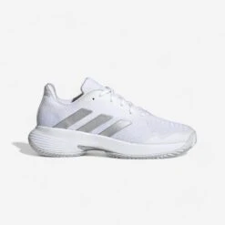 ADIDAS Chaussures De Tennis Femme Terre Battue - Courtjam Control Blanc Argent
