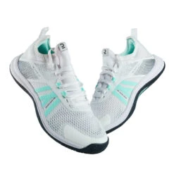 Chaussures De Volley-ball FIT Pour Joueuses Régulières, Blanches Et Vert Menthe -Sports De Balle chaussures de volley ball fit pour joueuses regulieres blanches et vert menthe 6
