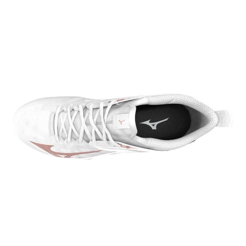 Mizuno Chaussures De Volley Femme Dimension Low - Blanc/Rose 5 Mizuno Chaussures De Volley Femme Dimension Low - Blanc/Rose – Image 3