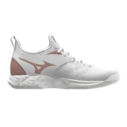 Mizuno Chaussures De Volley Femme Dimension Low - Blanc/Rose