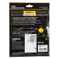 YONEX CORDAGE DE BADMINTON NANOGY 95 AMBRE -Sports De Balle cordage de badminton nanogy 95 ambre 1