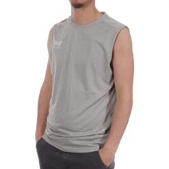 Débardeur Gris Aux Bandes Rouges Homme Hungaria Training Pro Sleveless