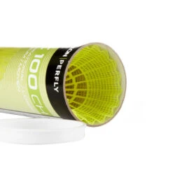 Lot De 6 Volants De Badminton En Plastique PSC 100 Medium - Jaune -Sports De Balle lot de 6 volants de badminton en plastique psc 100 medium jaune 2