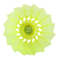 Lot De 6 Volants De Badminton En Plastique PSC 100 Medium - Jaune -Sports De Balle lot de 6 volants de badminton en plastique psc 100 medium jaune 7