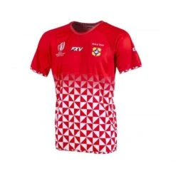 MAILLOT D'ENTRAINEMENT WARM-UP TONGA ROUGE FXV RWC 2023 -Sports De Balle maillot dentrainement warm up tonga rouge fxv rwc 2023 2