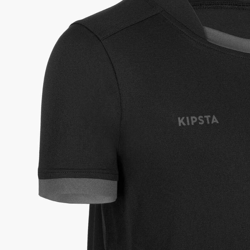 Maillot Manches Courtes De Rugby Enfant - R100 Noir 6 Maillot Manches Courtes De Rugby Enfant - R100 Noir – Image 4