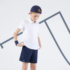 Artengo Polo De Tennis Enfant - TPO100 Blanc -Sports De Balle polo de tennis enfant tpo100 blanc 3