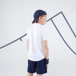 Artengo Polo De Tennis Enfant - TPO100 Blanc -Sports De Balle polo de tennis enfant tpo100 blanc 5