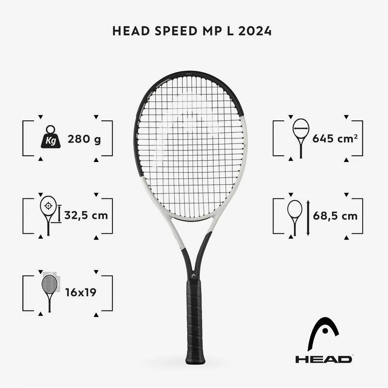 Raquette De Tennis Adulte - HEAD AUXETIC SPEED MP L 2024 Noir Blanc 280g 4 Raquette De Tennis Adulte - HEAD AUXETIC SPEED MP L 2024 Noir Blanc 280g – Image 2