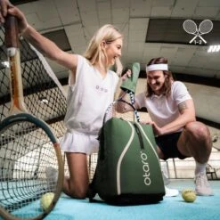 Sac à Dos Tennis Avec Compartiment Pour 1-2 Raquettes | 32L - Vert Wimbledon -Sports De Balle sac a dos tennis avec compartiment pour 1 2 raquettes 32l vert wimbledon 2