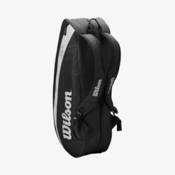 Sac De Tennis - Wilson RF TEAM 6 Raquettes Roger Federer Noir Gris -Sports De Balle sac de tennis wilson rf team 6 raquettes roger federer noir gris 2