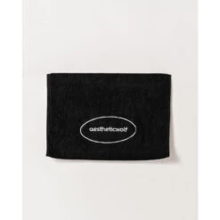 Serviette De Sport Fitness Coton Noir - Aestheticwolf® - 35x75cm -Sports De Balle serviette de sport fitness coton noir aestheticwolf 35x75cm 2