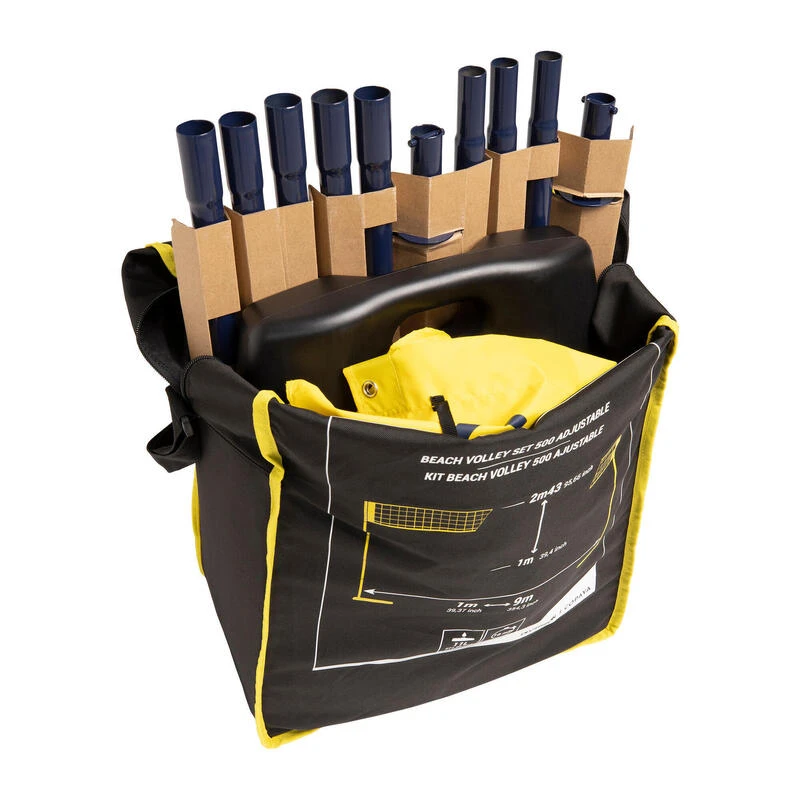 Set (Filet Et Poteaux) De Beach Volley BV500 Ajustable Jaune 7 Set (Filet Et Poteaux) De Beach Volley BV500 Ajustable Jaune – Image 5